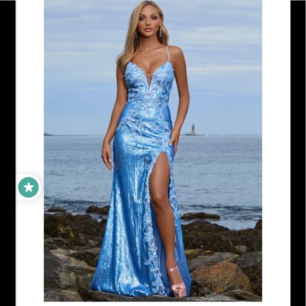 Ashley Lauren Sequin Prom Dress 00 - Picture 2 of 6